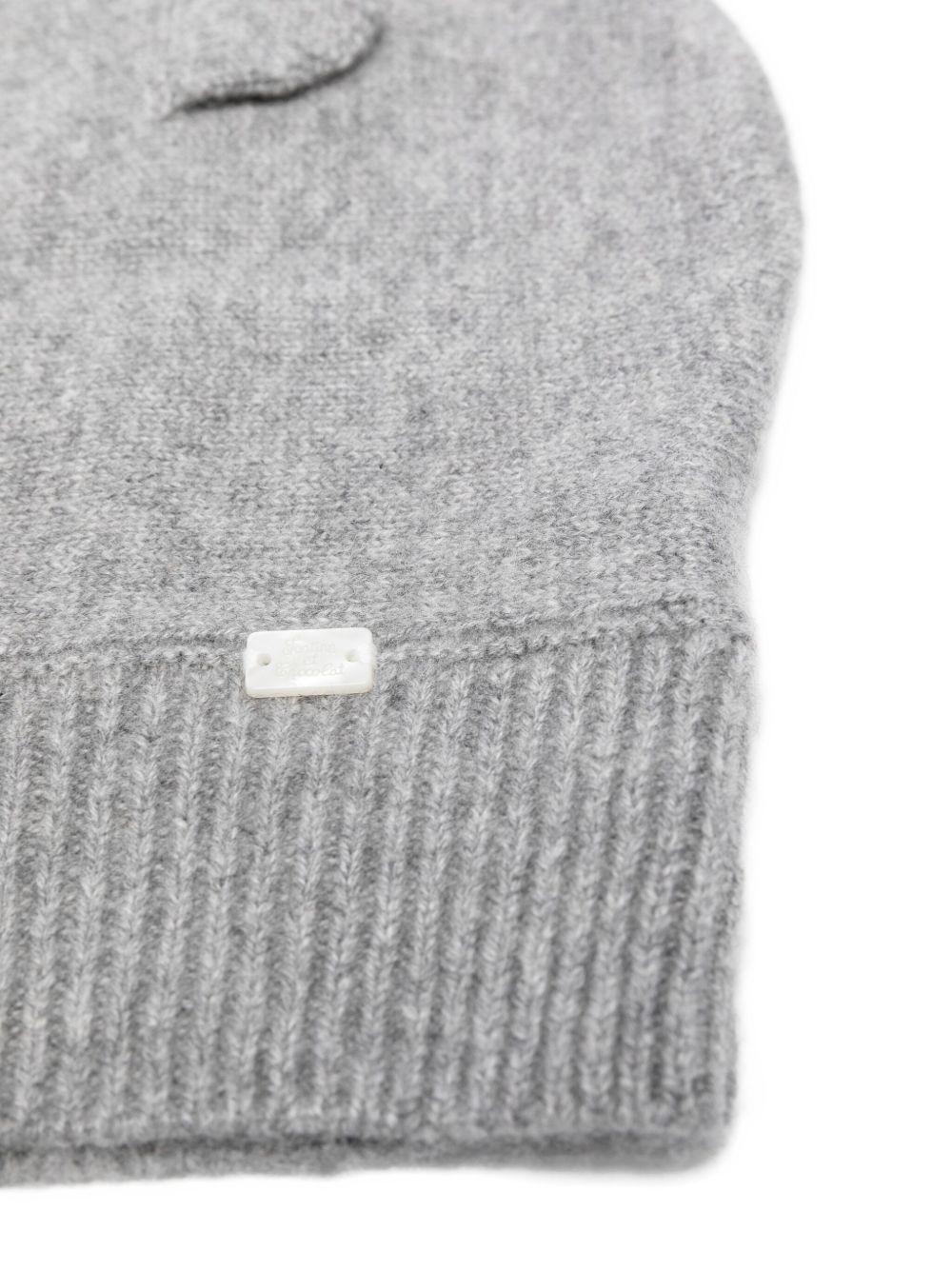 Passamontagna per neonato Tartine Et Chocolat grigio con applicazione orecchie da animale - Rubino Kids