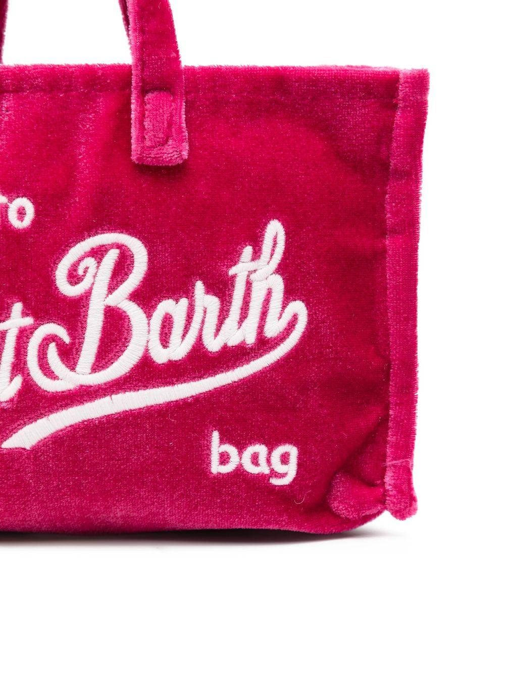 Phone Bag per bambina MC2 Saint Barth Kids fucsia con logo a contrasto ricamato - Rubino Kids