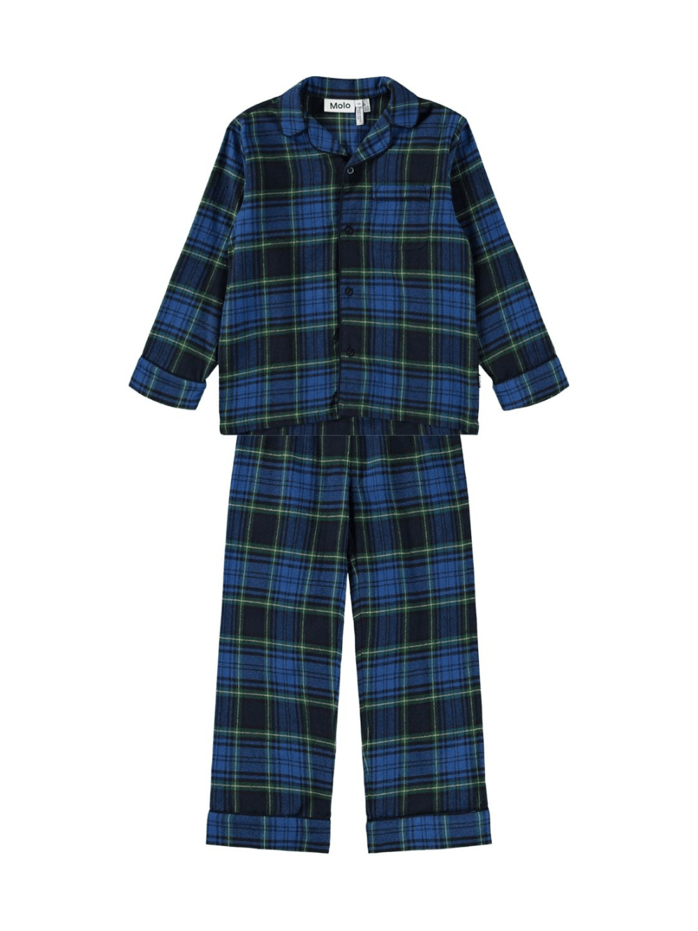 Pigiama Lex per bambino Molo blu con motivo a quadri - Rubino Kids