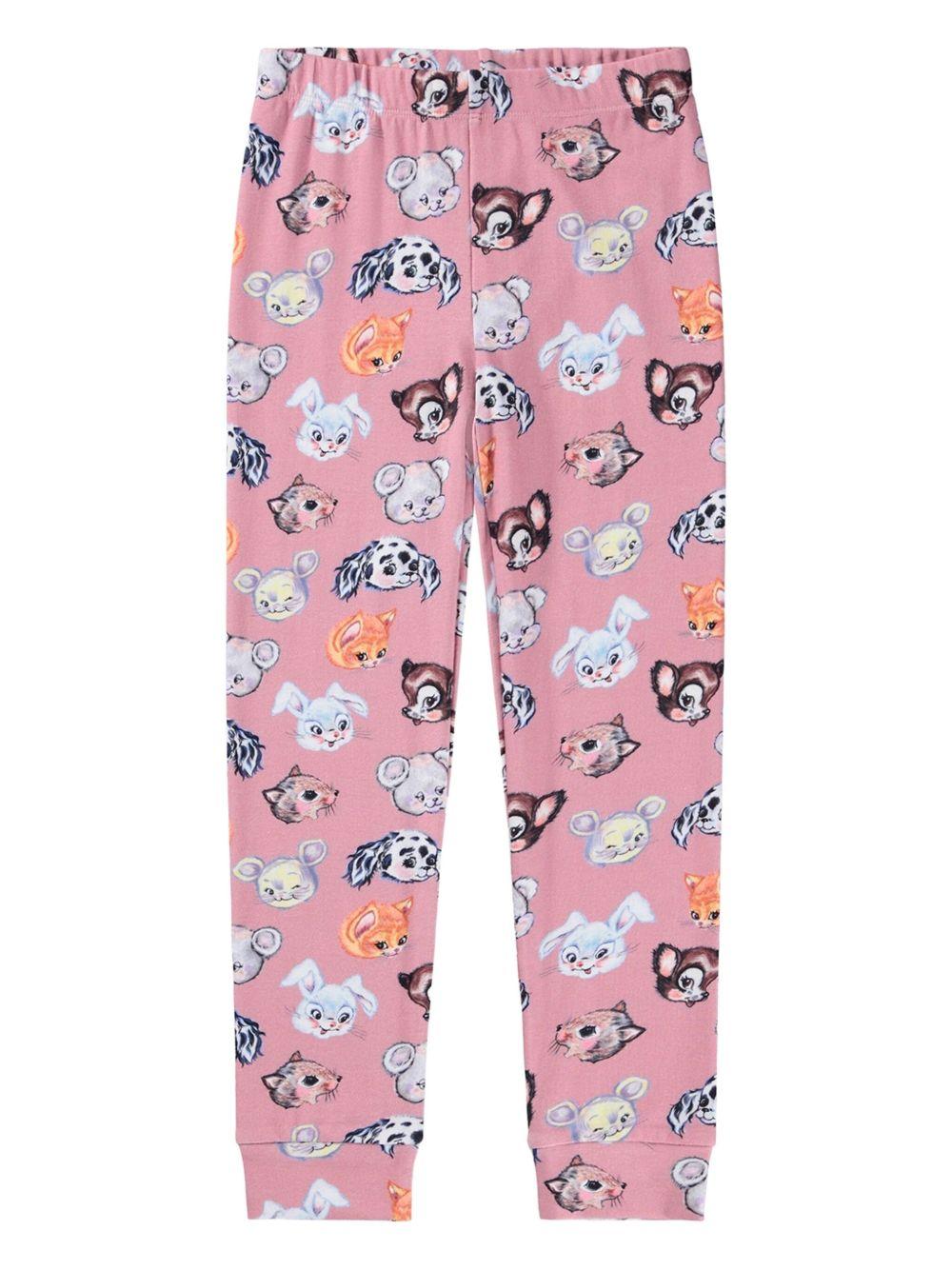 Pigiama per bambina Molo Lue rosa con stampa grafica - Rubino Kids