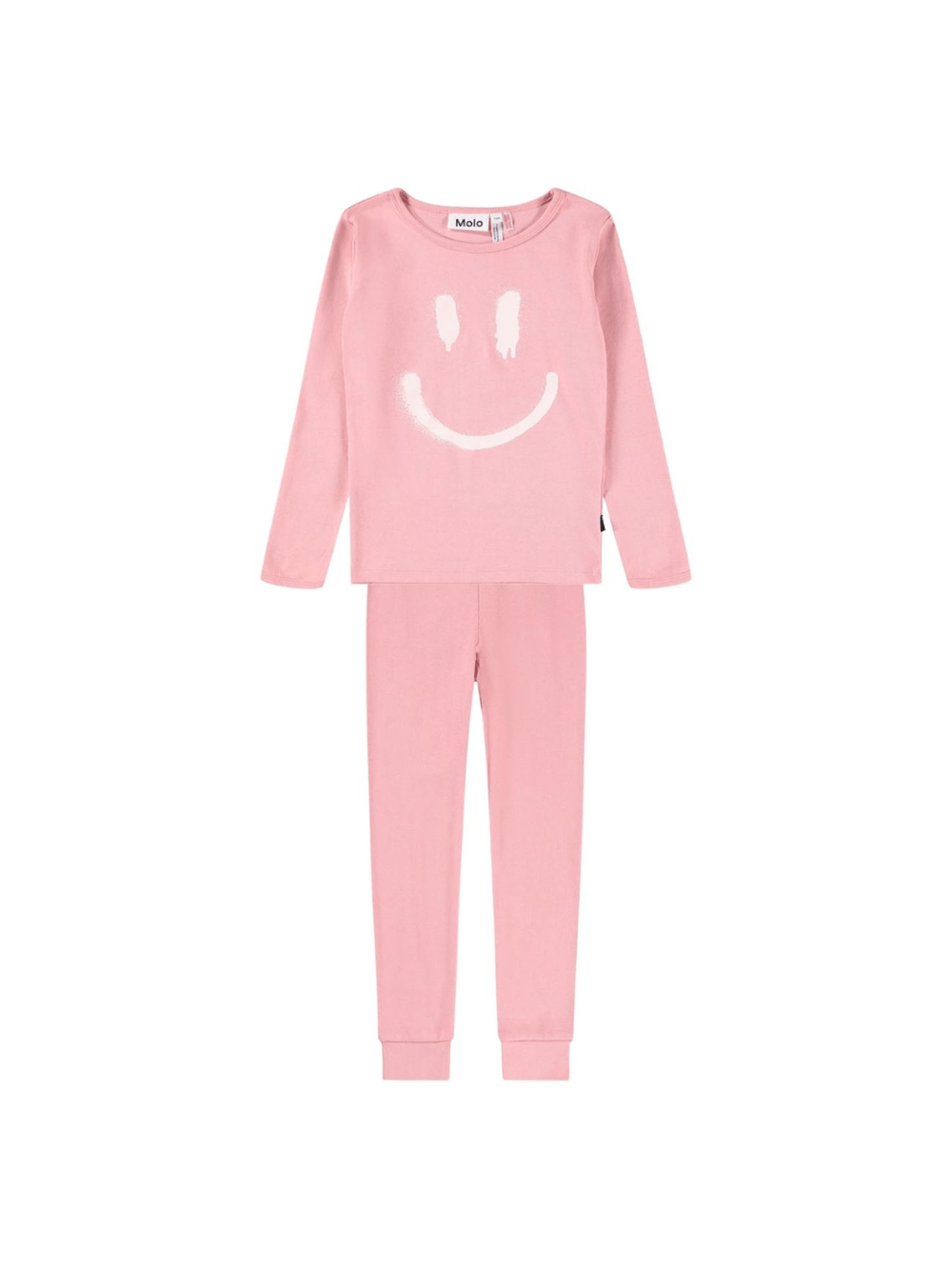 Pigiama per bambina Molo Lue rosa con stampa smile - Rubino Kids