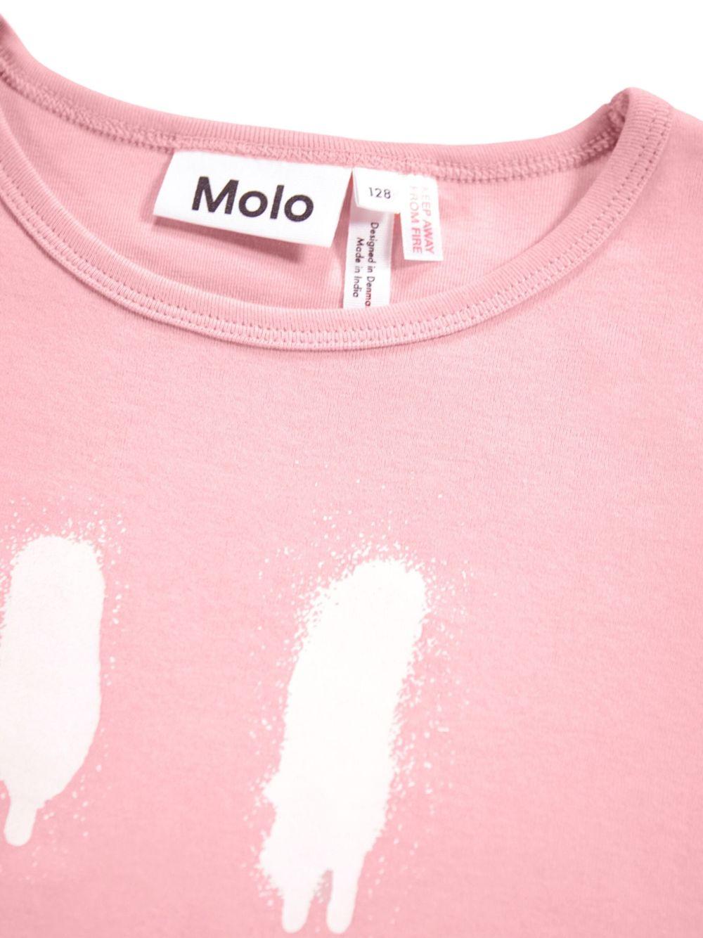 Pigiama per bambina Molo Lue rosa con stampa smile - Rubino Kids