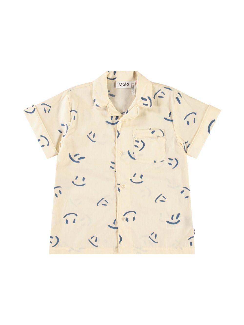 Pigiama per bambino Molo Lexi giallo con motivo smiley - Rubino Kids