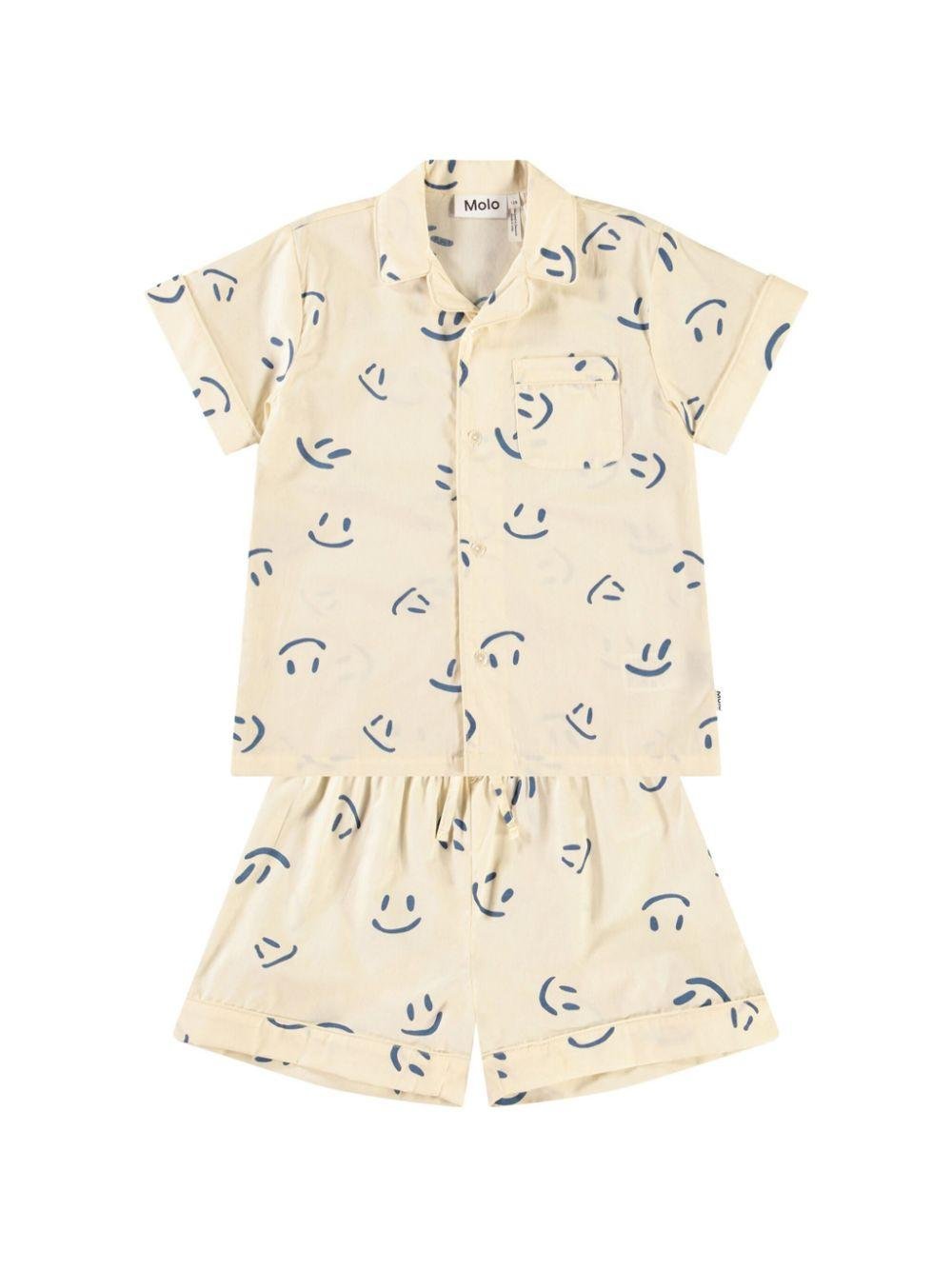 Pigiama per bambino Molo Lexi giallo con motivo smiley - Rubino Kids