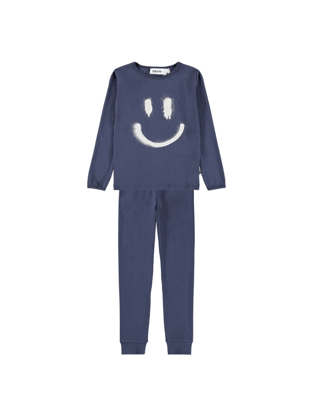Pigiama per bambino Molo Lue blu con stampa smile - Rubino Kids