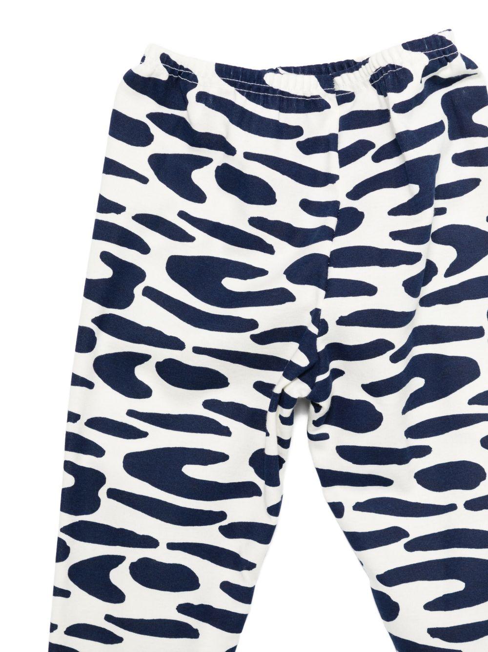 Pigiama per bambino Petit Bateau blu con stampa zebrata - Rubino Kids