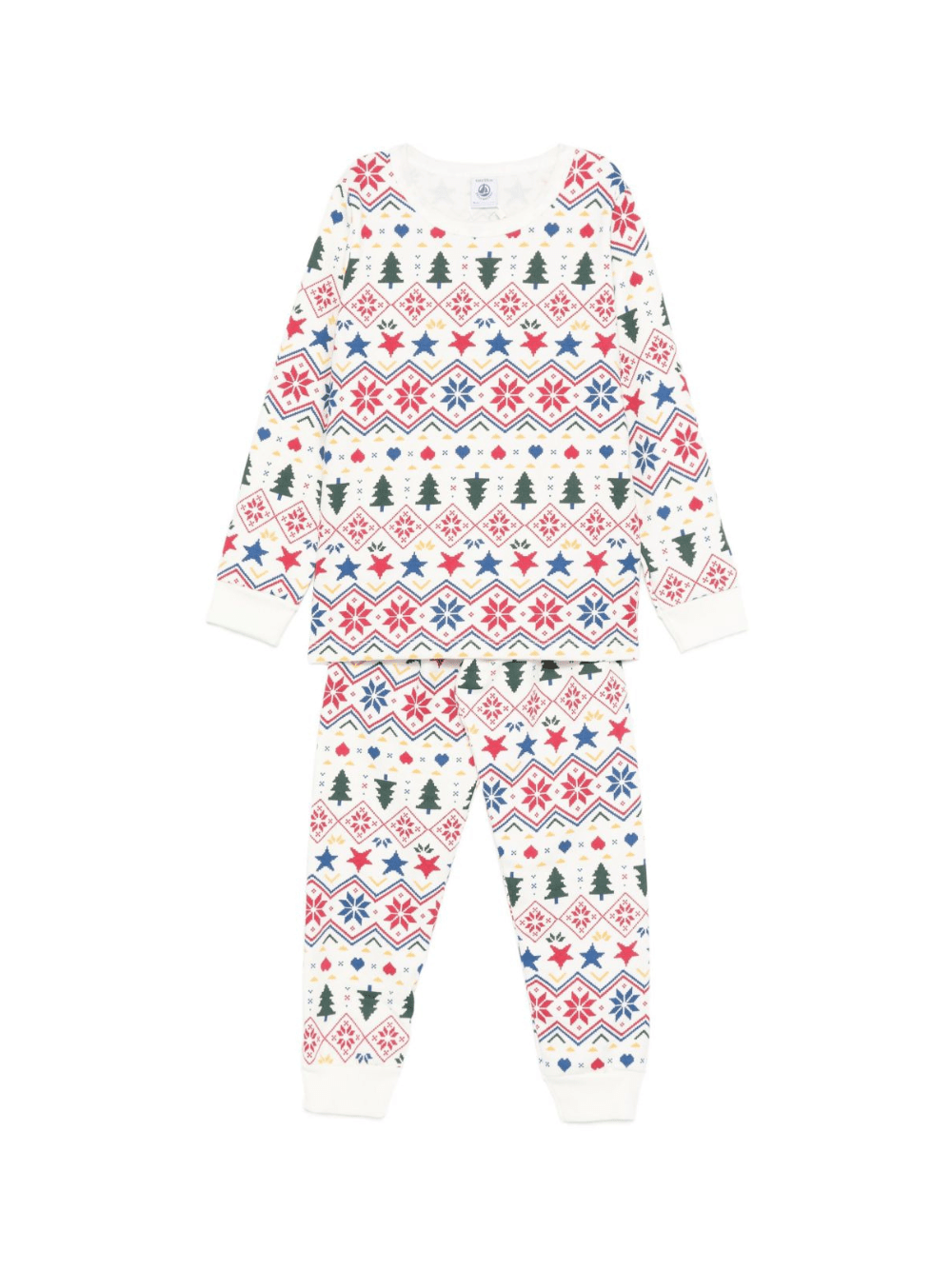 Pigiama per bambino Petit Bateau multicolore con motivo Fair Isle - Rubino Kids