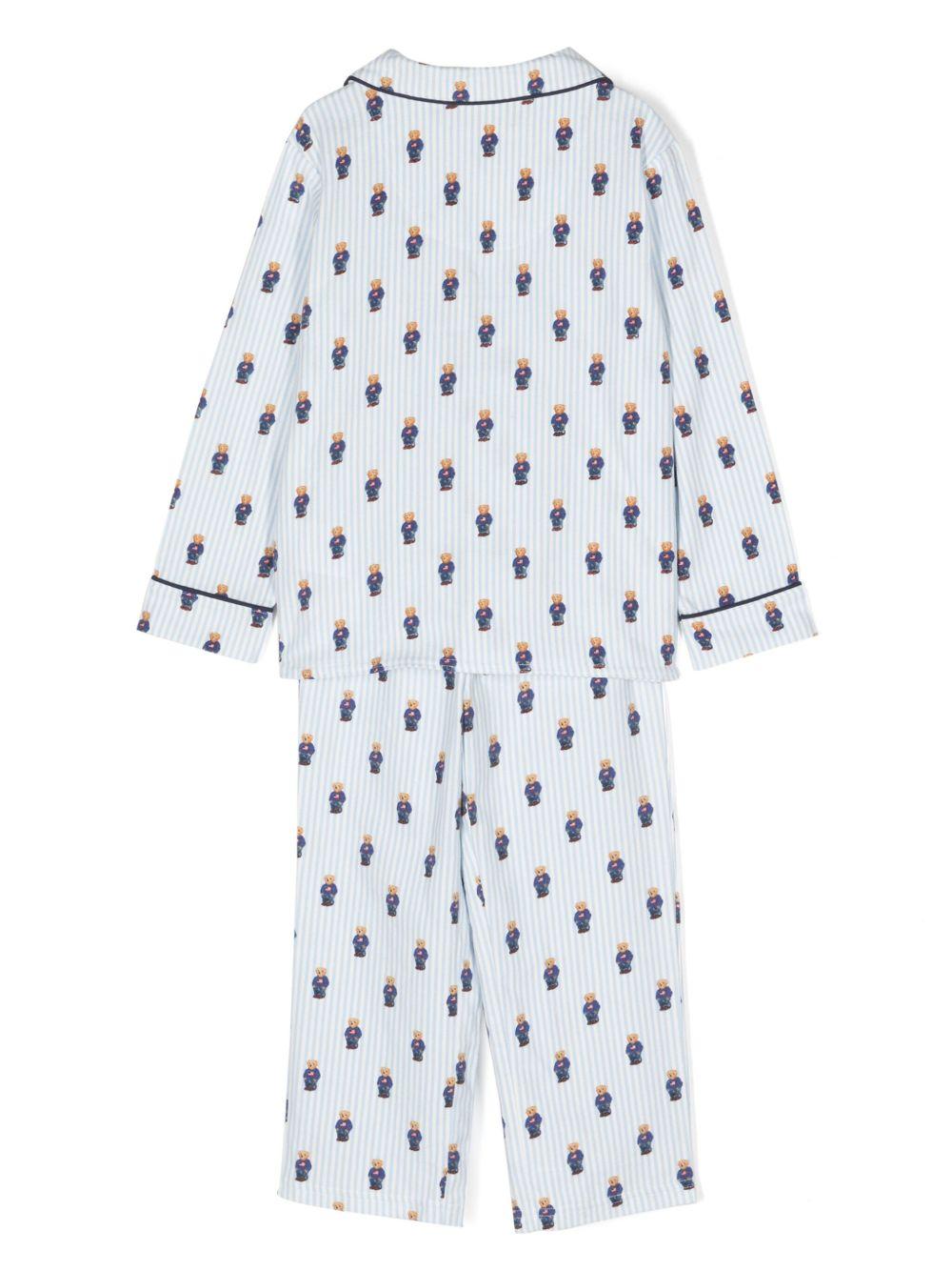 Pigiama per bambino Polo Ralph Lauren Kids blu con motivo Polo Bear - Rubino Kids