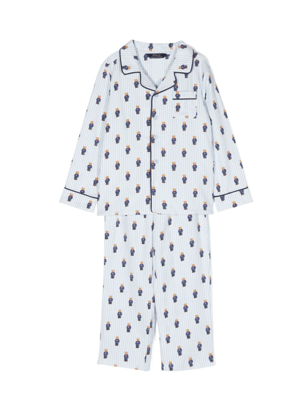 Pigiama per bambino Polo Ralph Lauren Kids blu con motivo Polo Bear - Rubino Kids