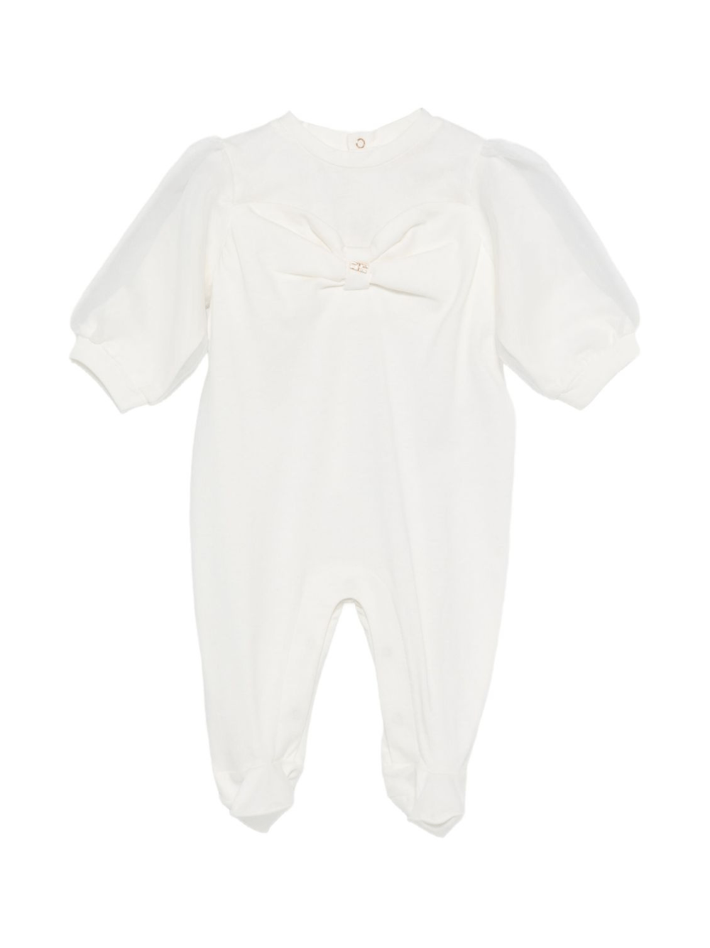 Pigiama per neonata Elisabetta Franchi La Mia Bambina bianco con fiocco - Rubino Kids