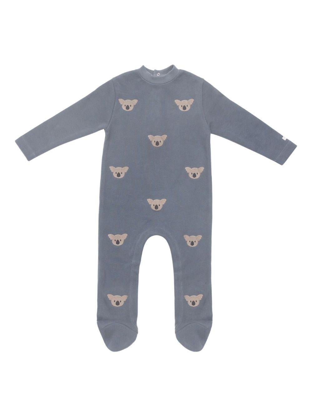 Pigiama Phlyn Onesie per neonati Dosje blu con ricamo koala - Rubino Kids