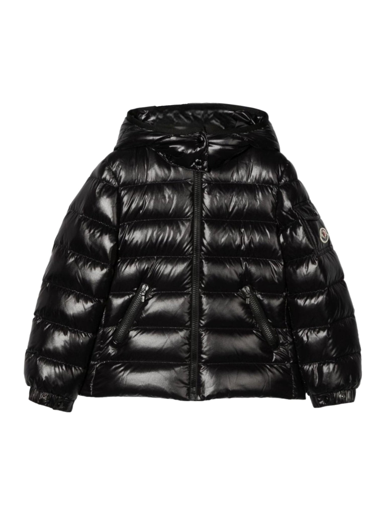 Piumino Bady per bambina Moncler Enfant nero con imbottitura in piuma d'oca - Rubino Kids