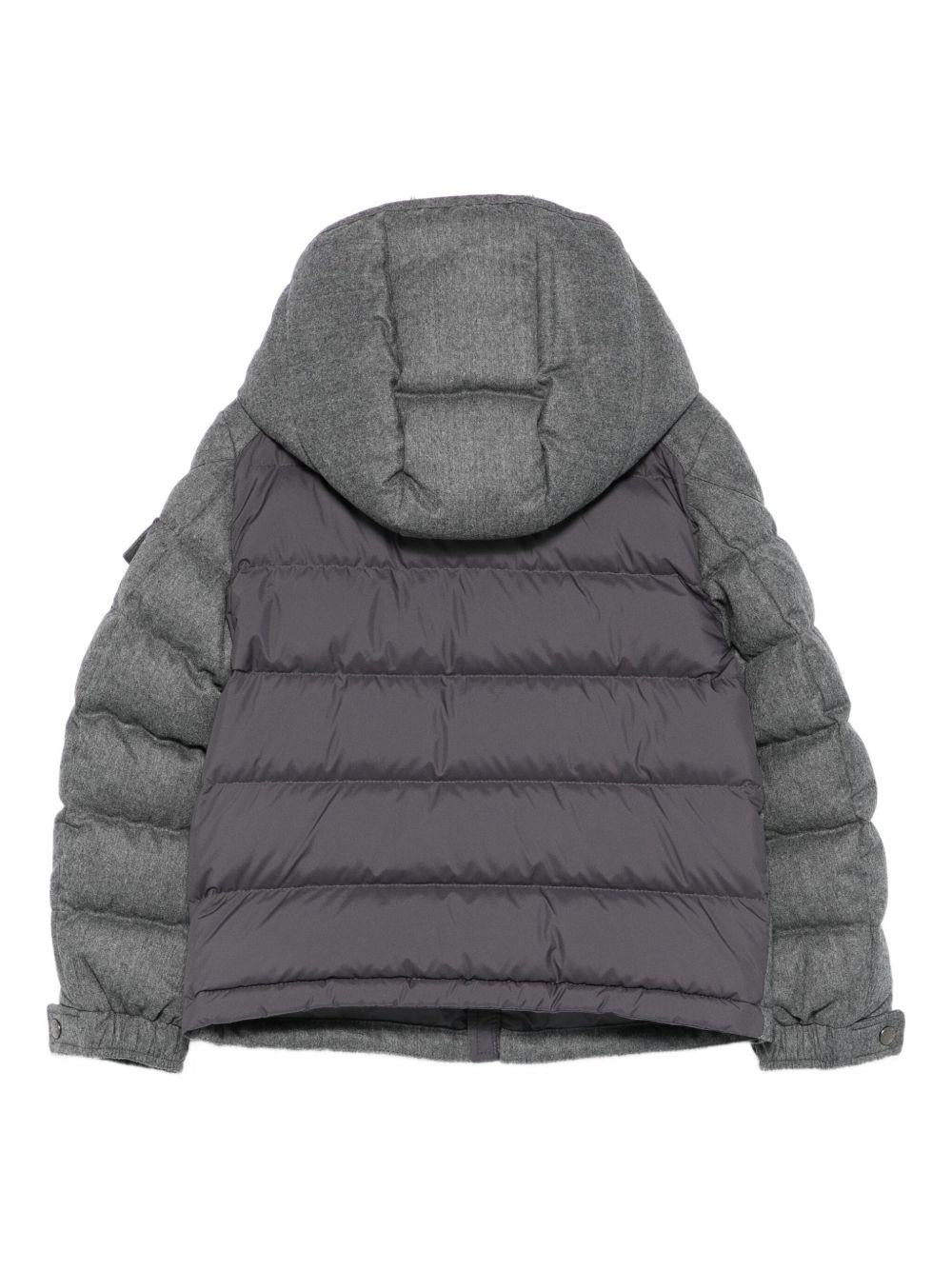 Piumino per bambini Moncler Enfant grigio con cappuccio - Rubino Kids