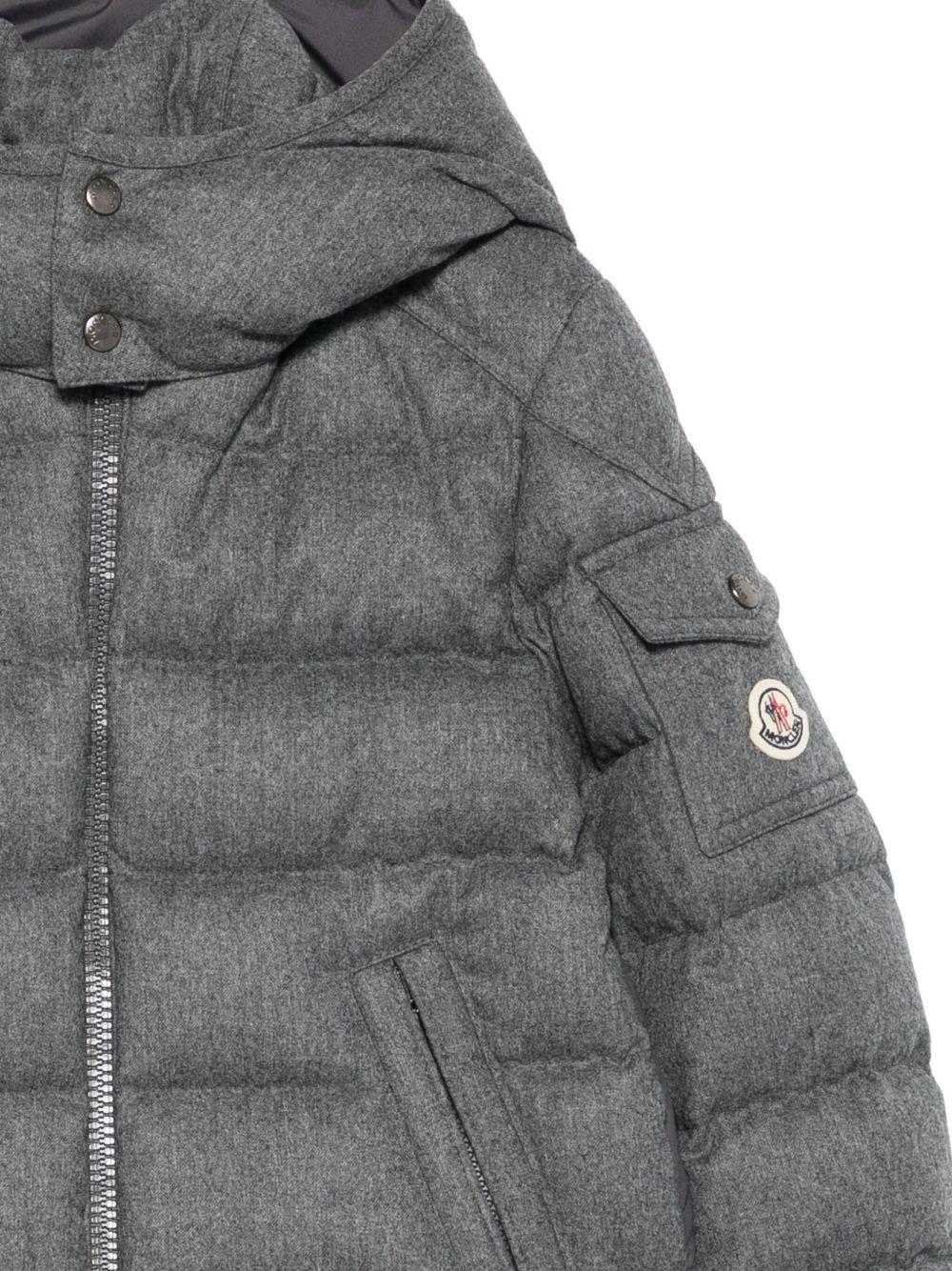 Piumino per bambini Moncler Enfant grigio con cappuccio - Rubino Kids