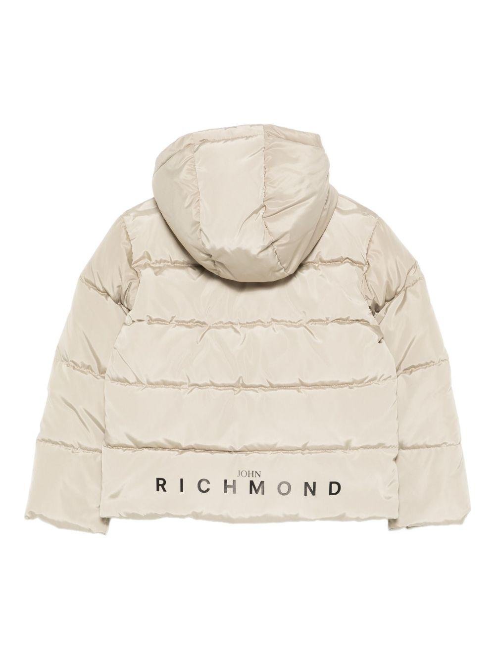 Piumino per bambino John Richmond Junior beige con cappuccio - Rubino Kids