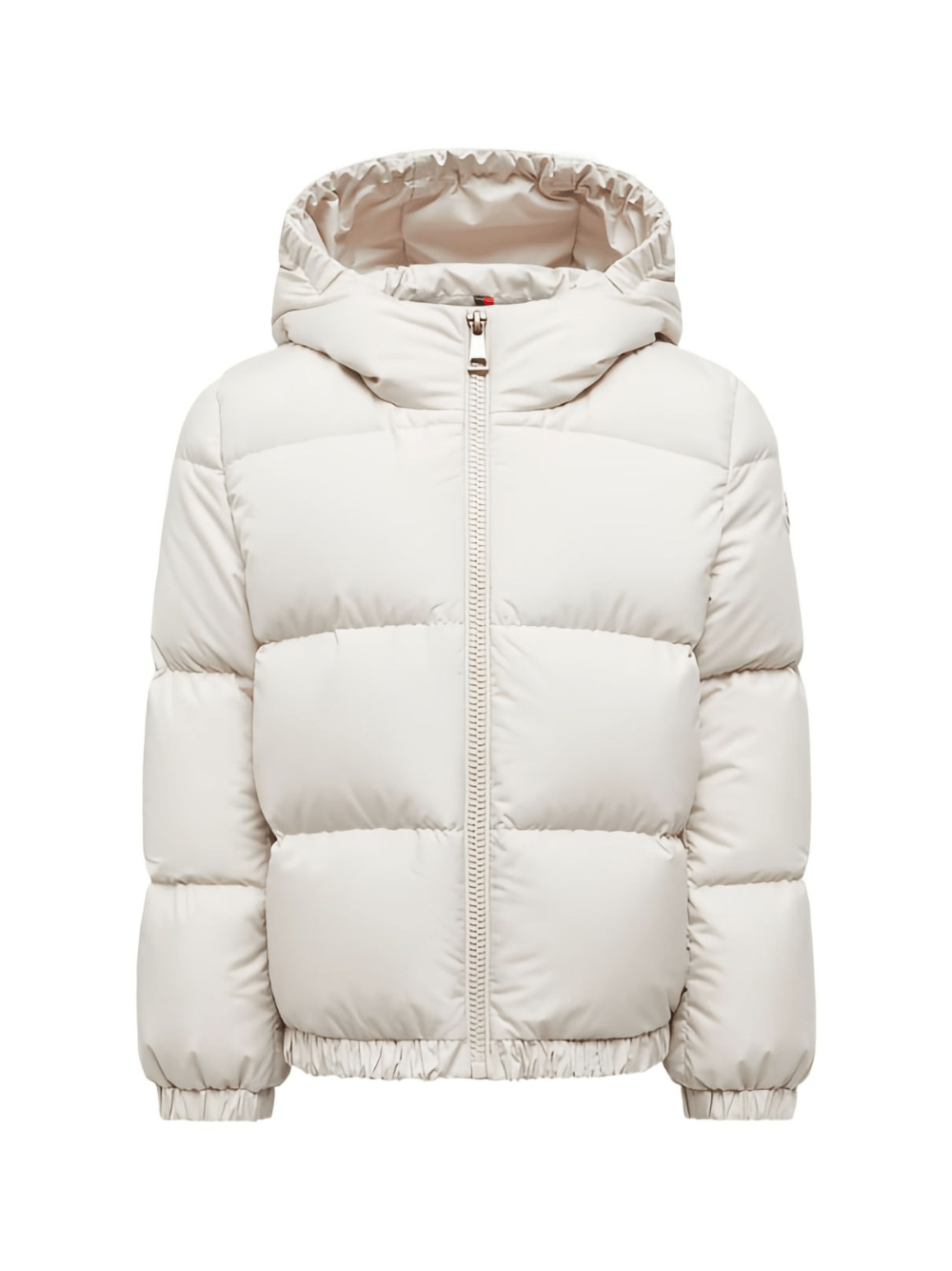 Piumino per bambino Moncler Enfant bianco con cappuccio - Rubino Kids