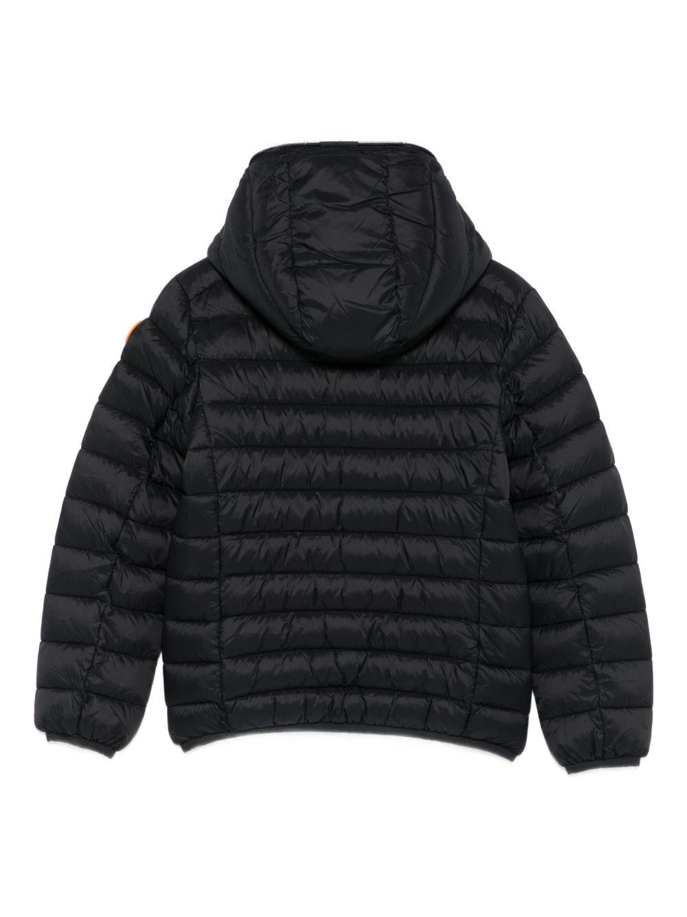 Piumino per bambino Save The Duck Kids nero con applicazione - Rubino Kids