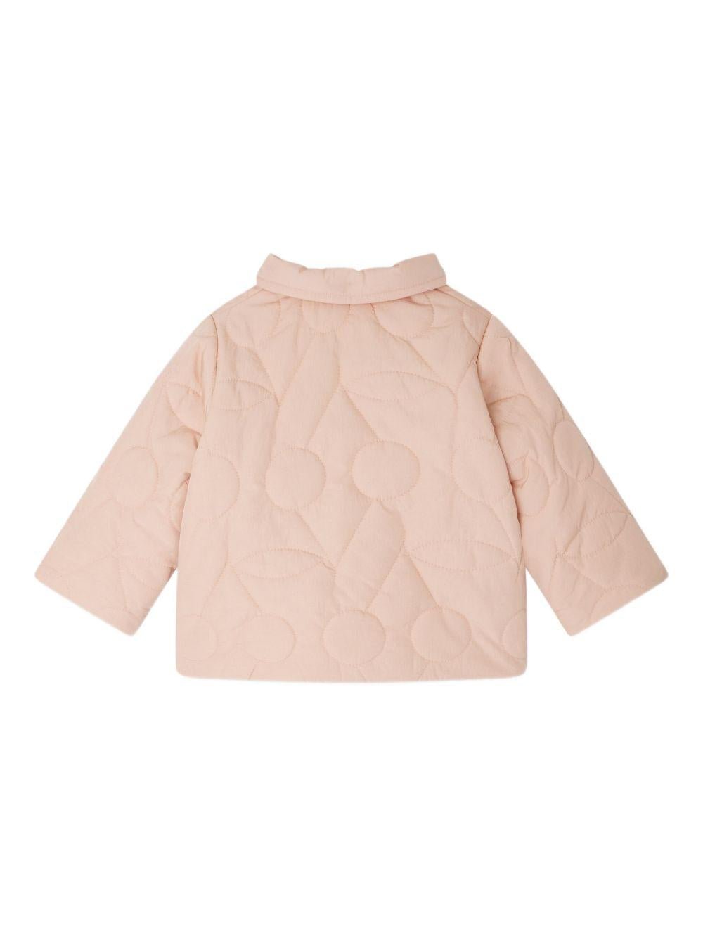 Piumino per neonata Bonpoint rosa con motivo geometrico - Rubino Kids