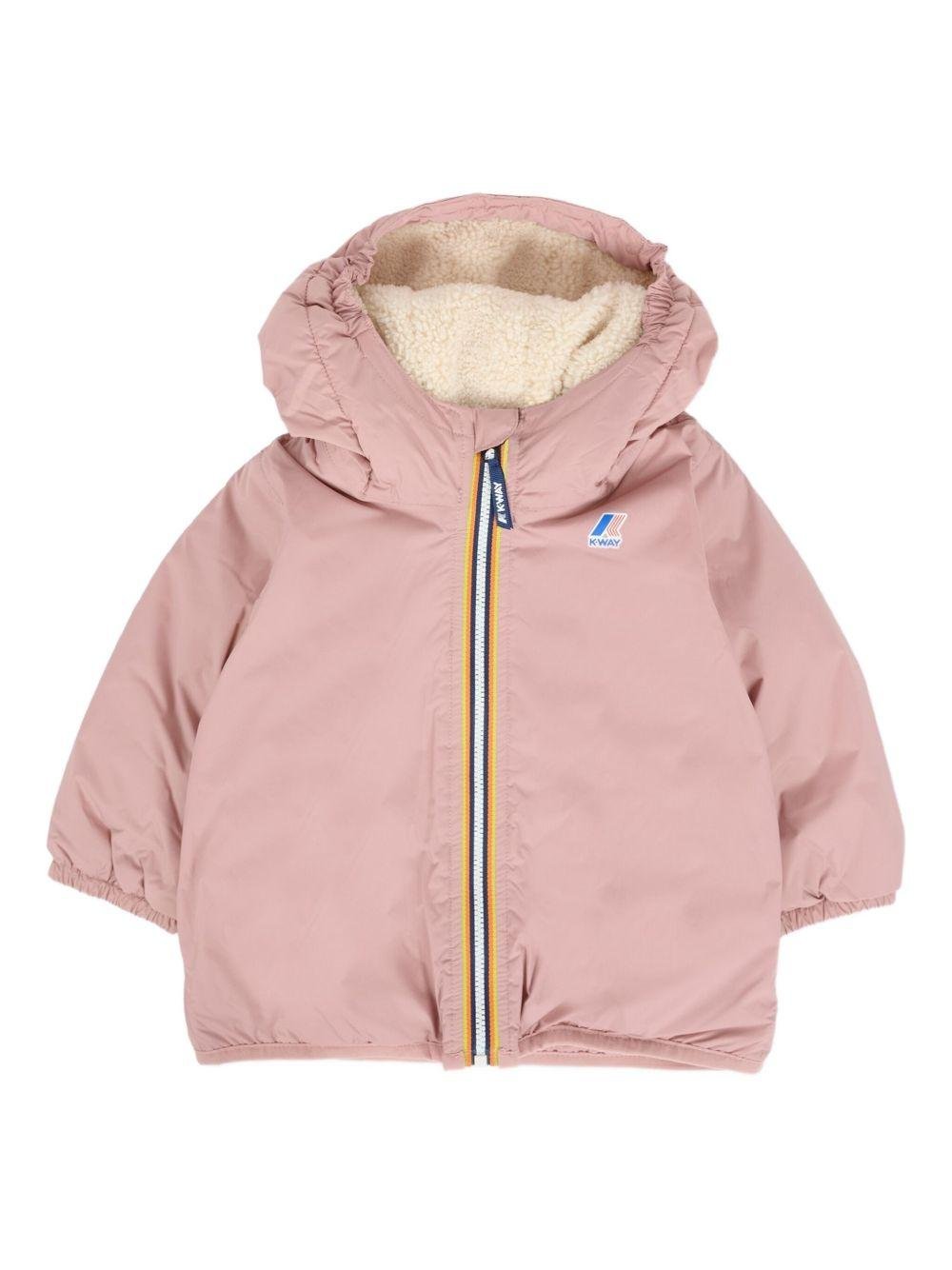 Piumino per neonata K - Way Kids rosa con cappuccio - Rubino Kids