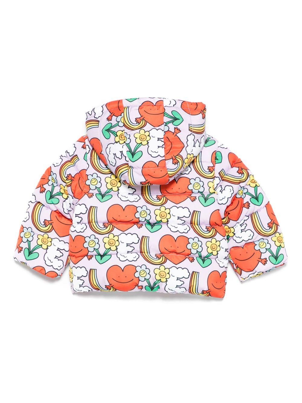 Piumino per neonata Stella McCartney Kids lilla con stampa grafica - Rubino Kids