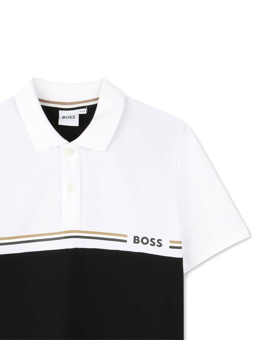 Polo per bambino Boss Kidswear multicolor con design color - block - Rubino Kids