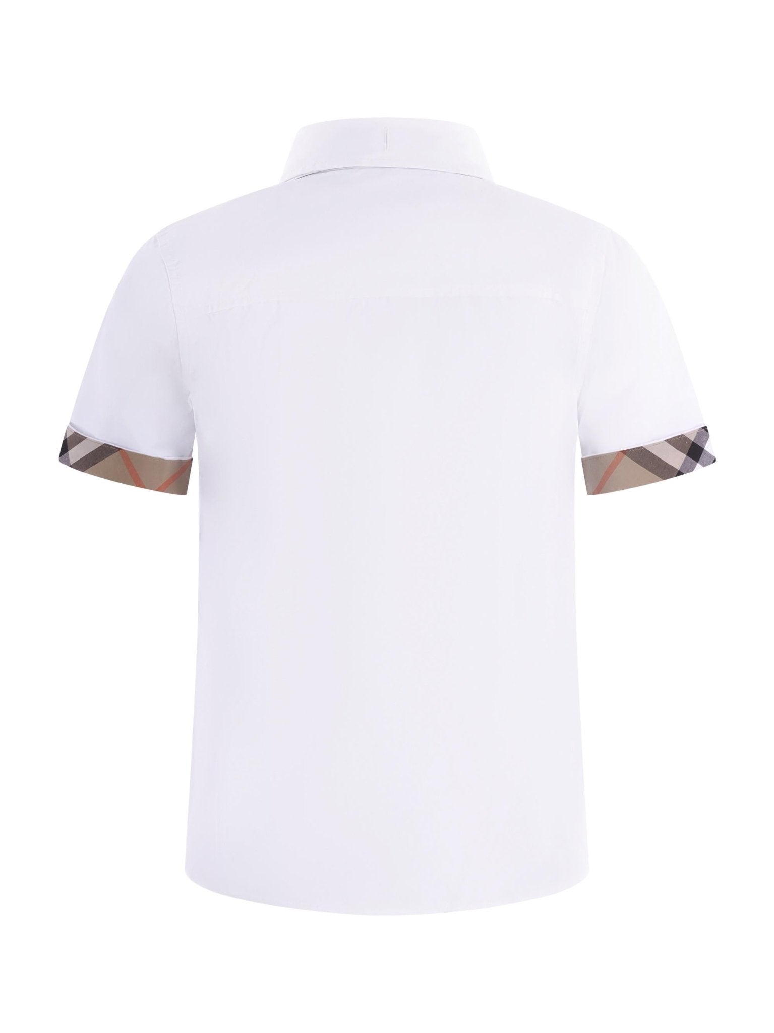 Polo per bambino Burberry Kids bianca con colletto a punta - Rubino Kids