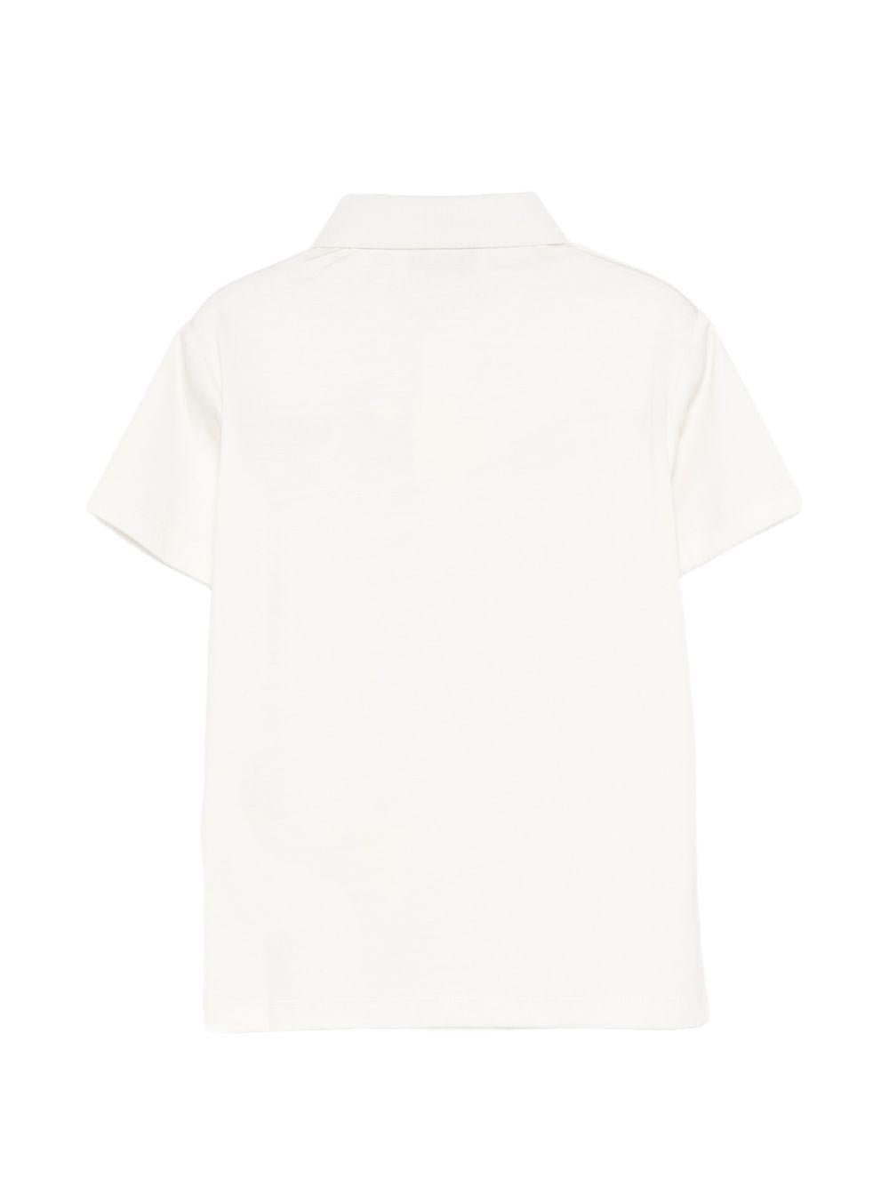 Polo per bambino Roberto Cavalli Kids bianco con dettaglio logo - Rubino Kids