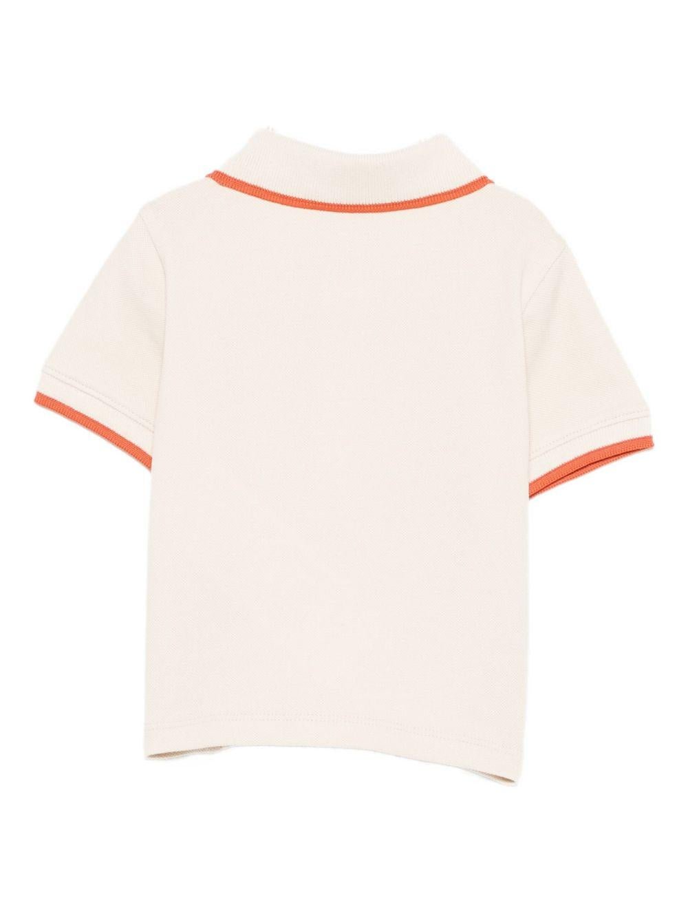 Polo per neonato Emporio Armani Kids beige con logo - Rubino Kids