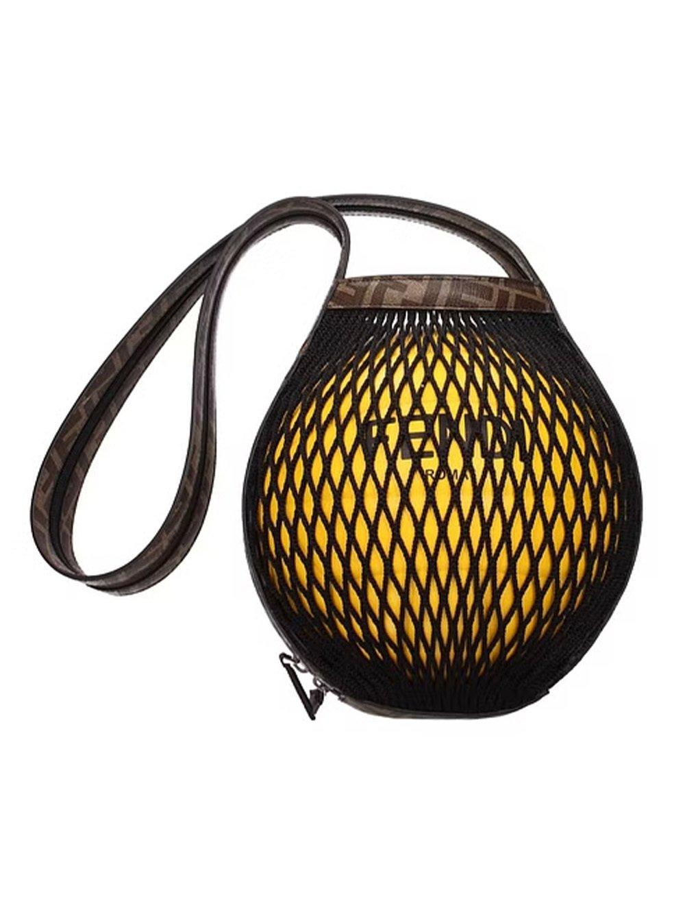 Sacca con palla per bambino Fendi Kids giallo con logo - Rubino Kids