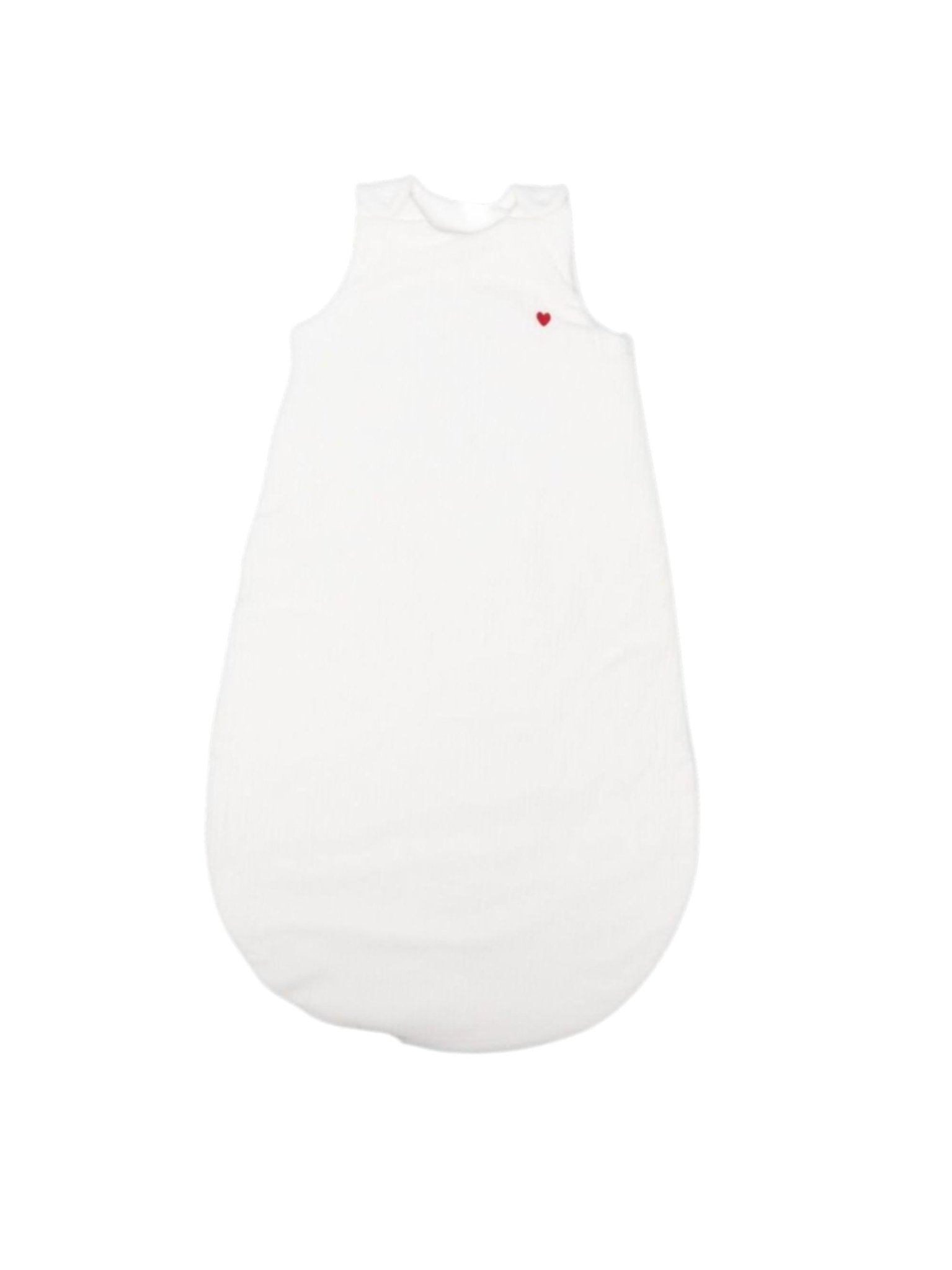 Sacco nanna per neonati Petit Bateau bianco con ricamo cuore - Rubino Kids