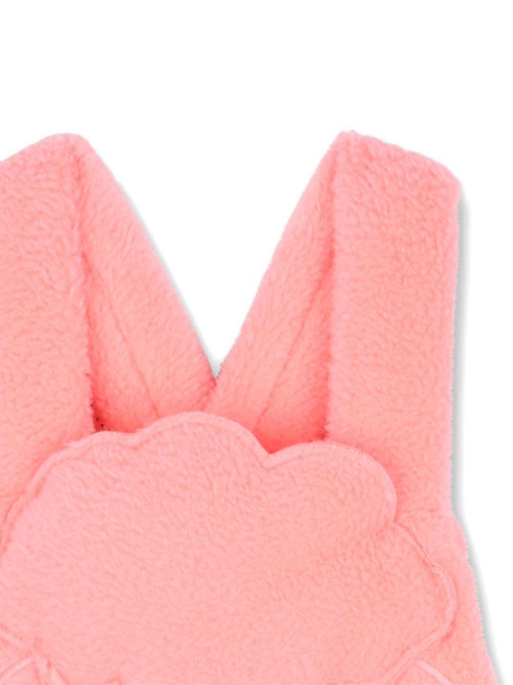 Salopette per neonata Billieblush rosa in pile con motivo animaletto - Rubino Kids