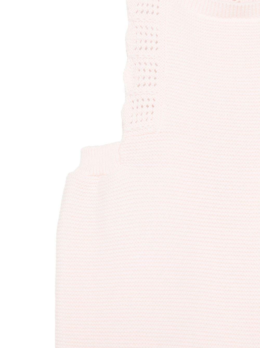 Salopette per neonata Tartine Et Chocolat rosa in maglia - Rubino Kids