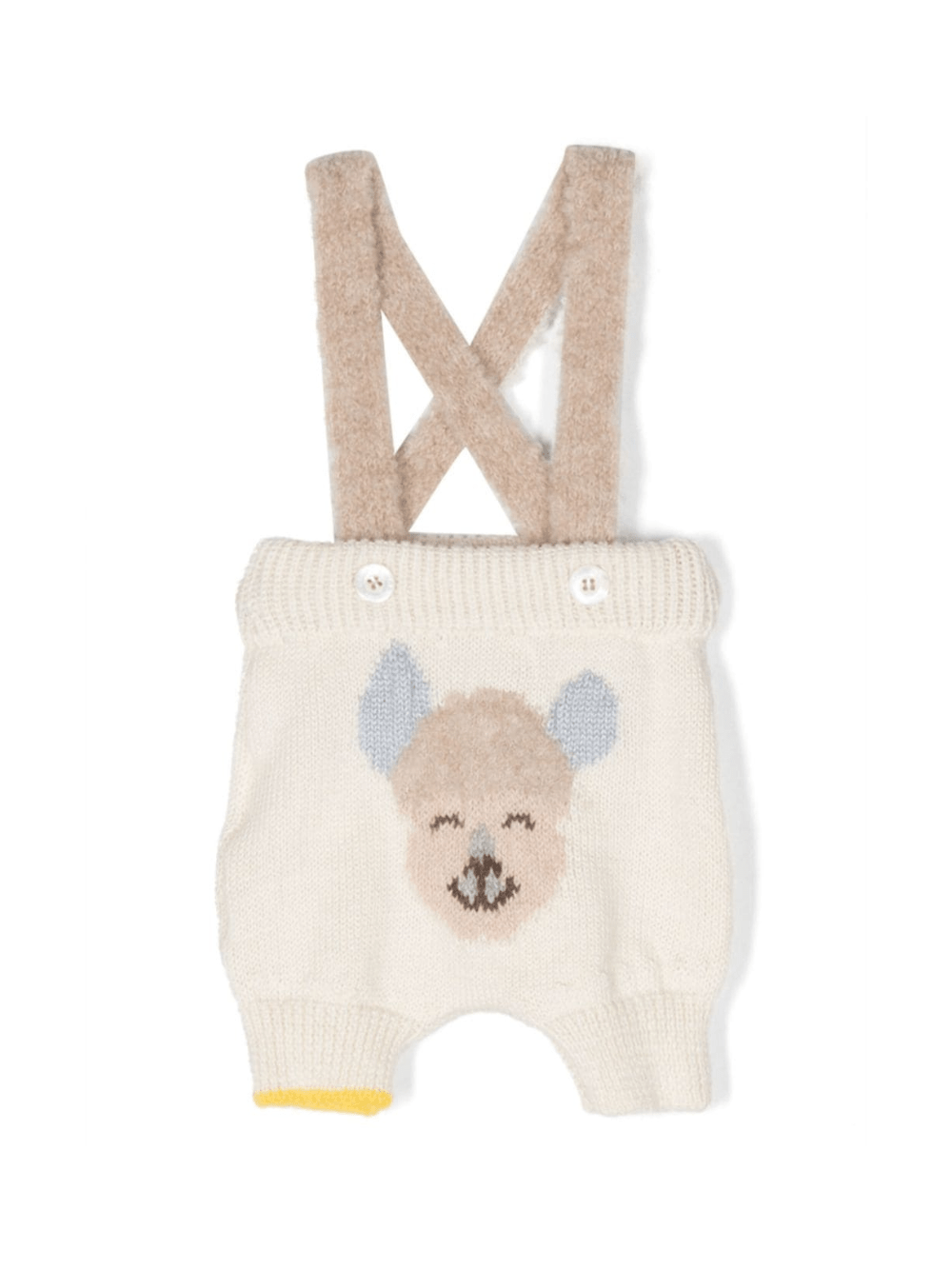 Salopette per neonati Gensami Kids bianco con intarsio - Rubino Kids