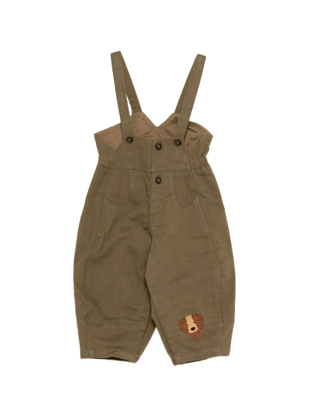Salopette per neonato Donsje marrone con ricamo a forma di cane - Rubino Kids