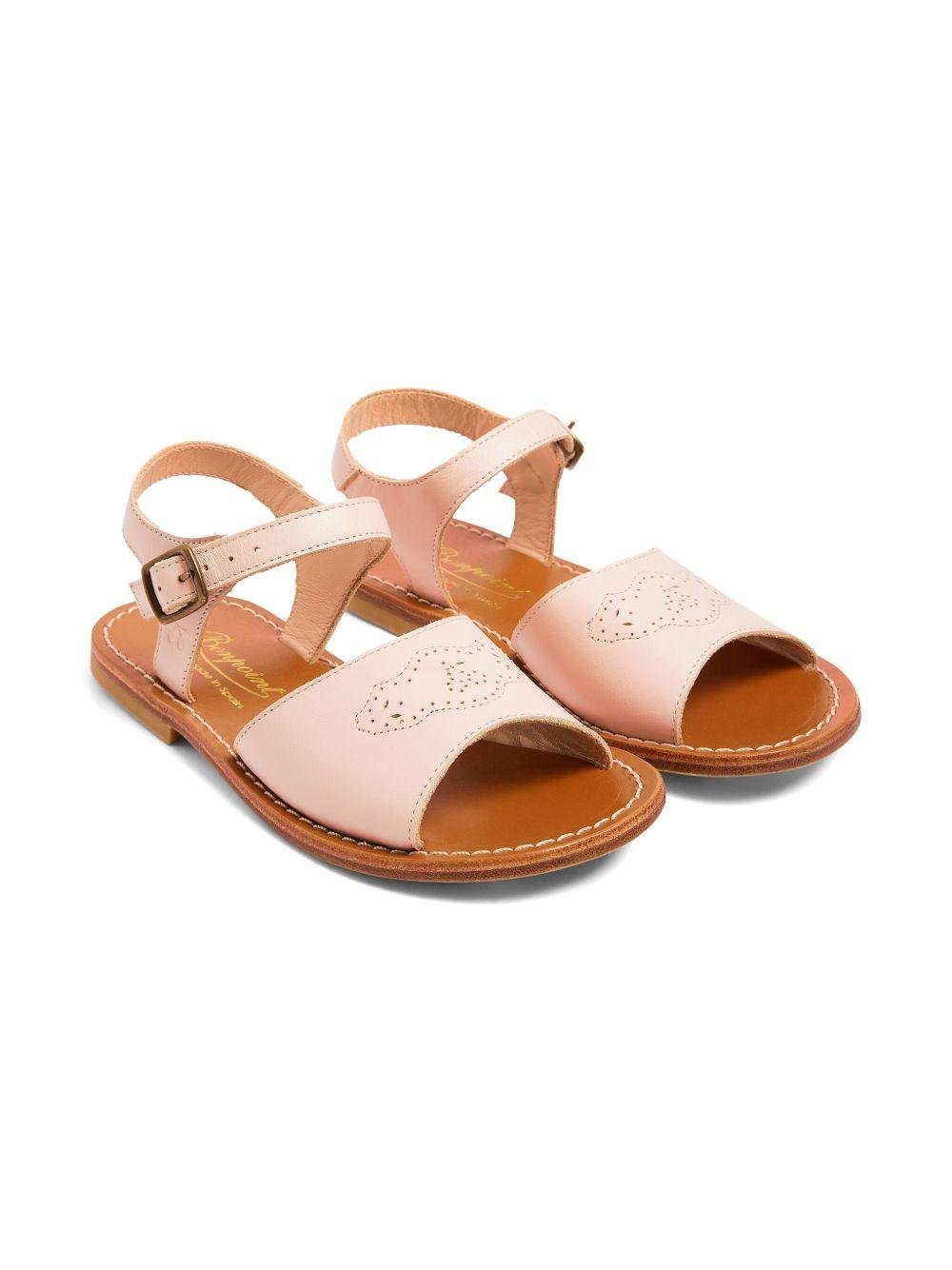 Sandali Erell per bambina Bonpoint rosa con plantare con logo - Rubino Kids