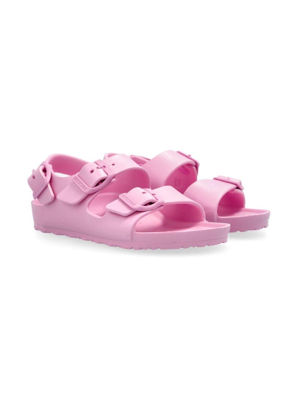 Sandali per bambina Birkenstock Kids Milano rosa con chiusura con fibbia - Rubino Kids