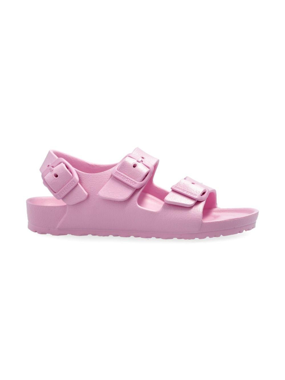Sandali per bambina Birkenstock Kids Milano rosa con chiusura con fibbia - Rubino Kids