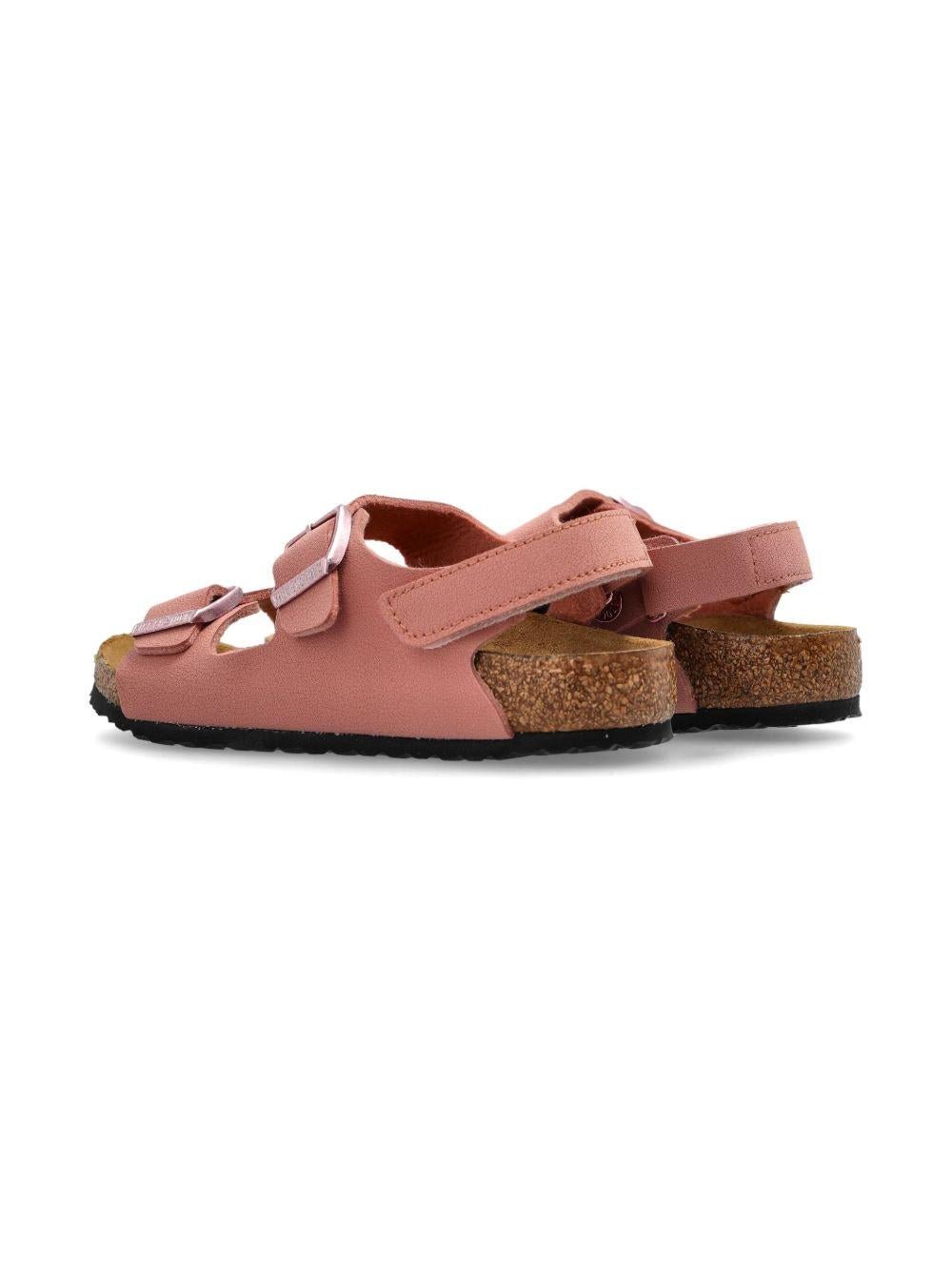 Sandali per bambina Birkenstock Kids Milano rosa con doppia fibbia - Rubino Kids