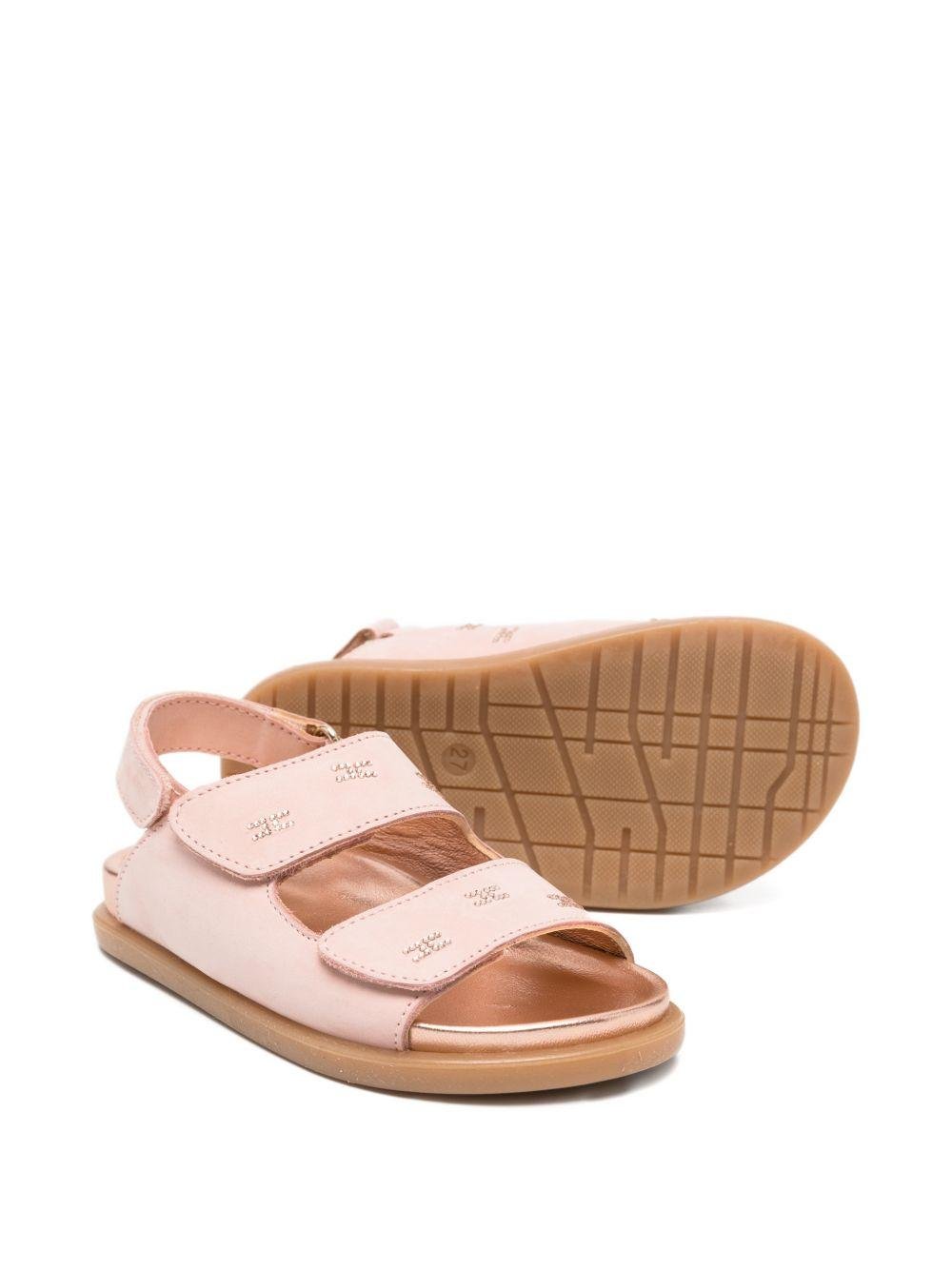 Sandali per bambina Elisabetta Franchi La Mia Bambina rosa con applicazione logo - Rubino Kids