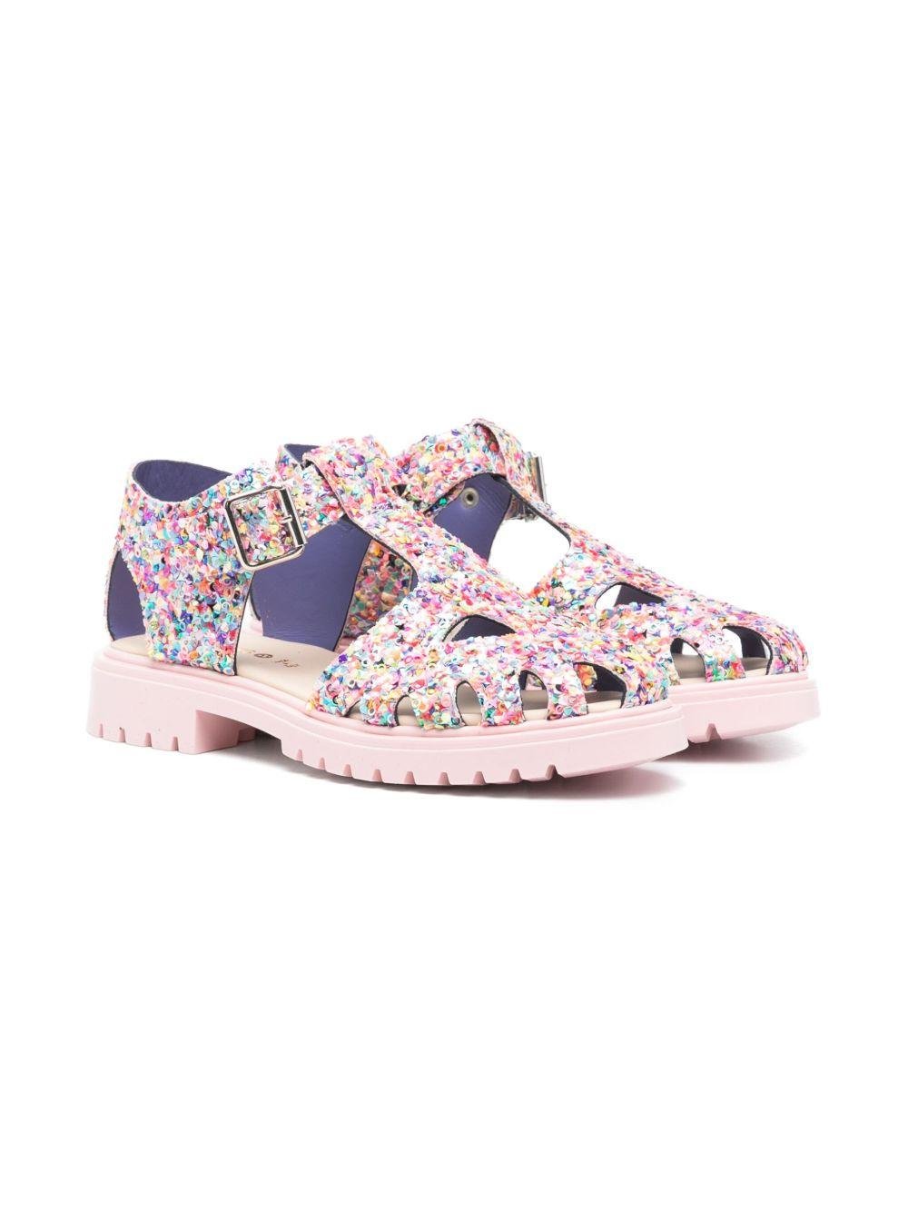 Sandali per bambina Florens rosa con glitter - Rubino Kids