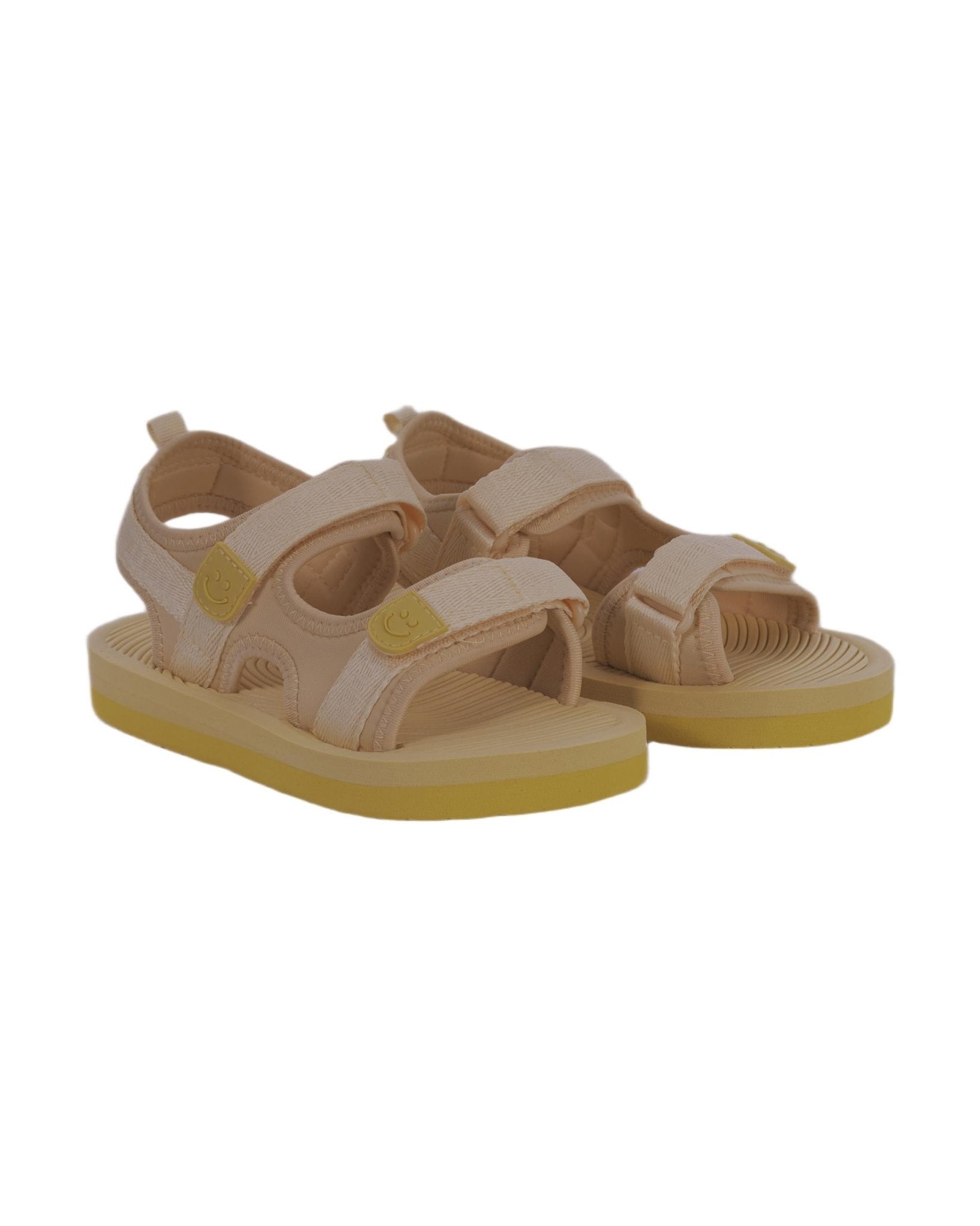 Sandali per bambini Molo giallo con fasce e motivo smile - Rubino Kids