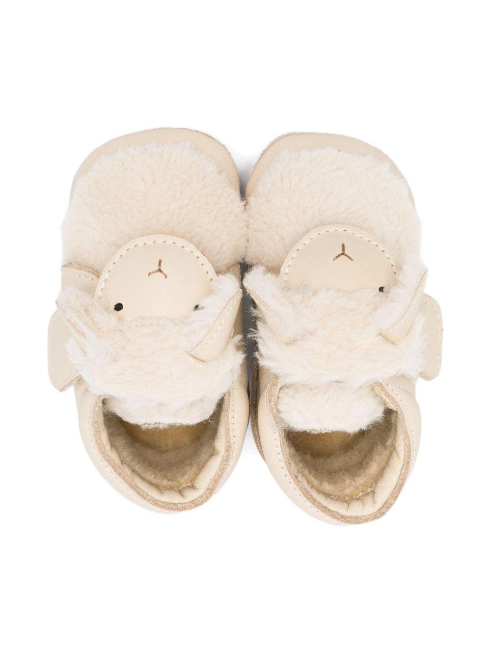 Scarpe da culla per neonati Donsje beige con muso di pecora - Rubino Kids