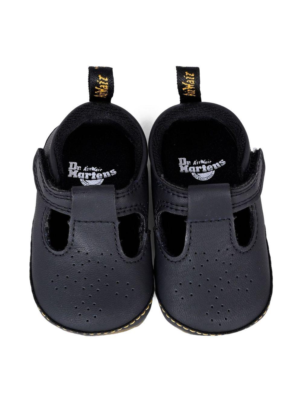 Scarpe Polley primi passi per neonato Dr. Martens Kids nere con cinturino a T - Rubino Kids