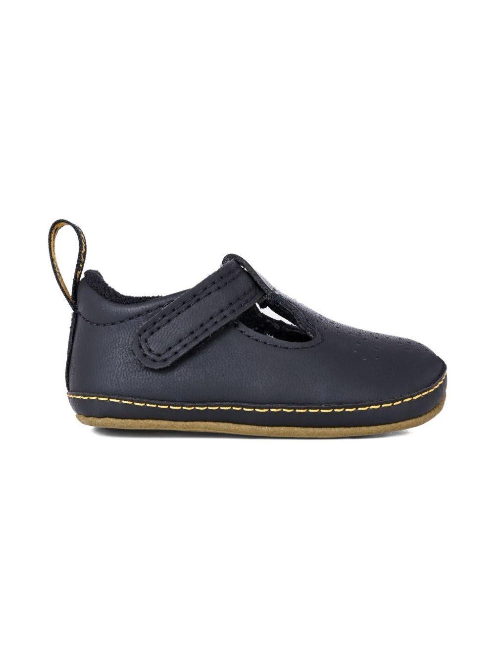 Scarpe Polley primi passi per neonato Dr. Martens Kids nere con cinturino a T - Rubino Kids