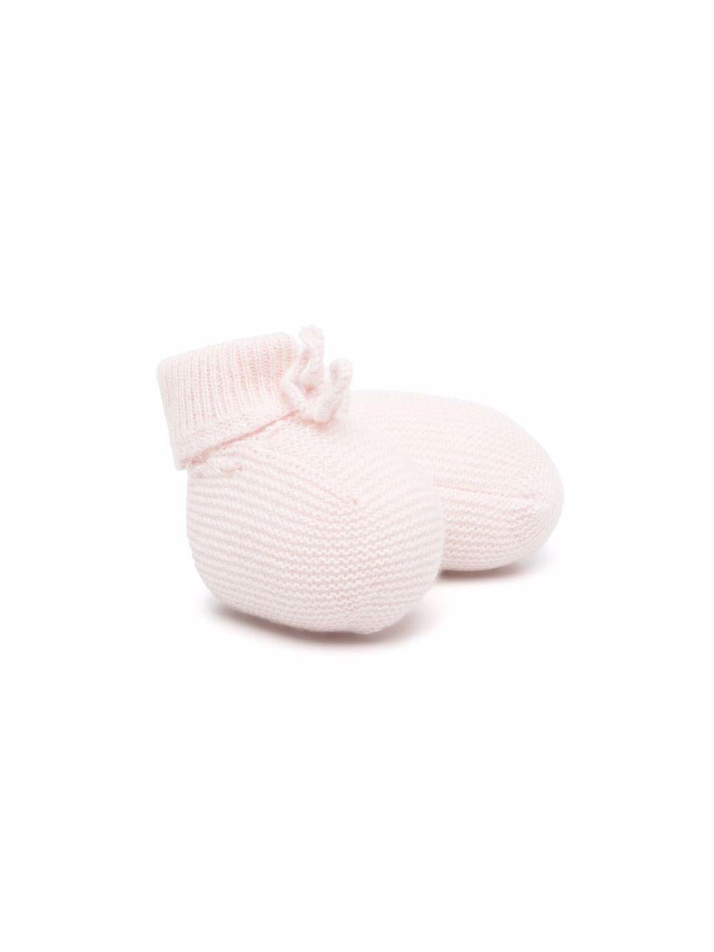 Scarpe primi passi per neonata Bonpoint rosa con fiocco - Rubino Kids