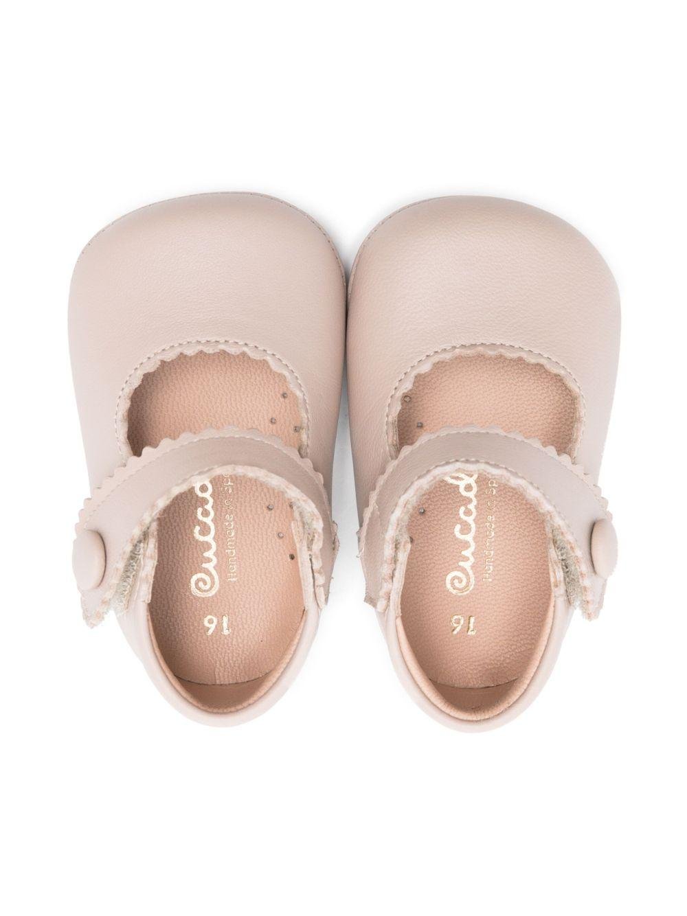 Scarpe primi passi per neonata Eli1957 beige con soletta in pelle con logo - Rubino Kids