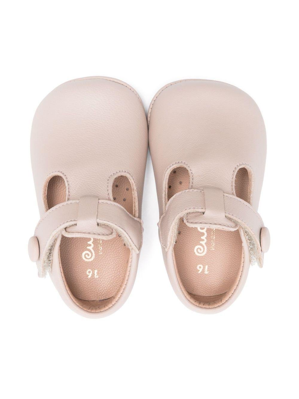 Scarpe primi passi per neonata Eli1957 beige con soletta in pelle con logo - Rubino Kids
