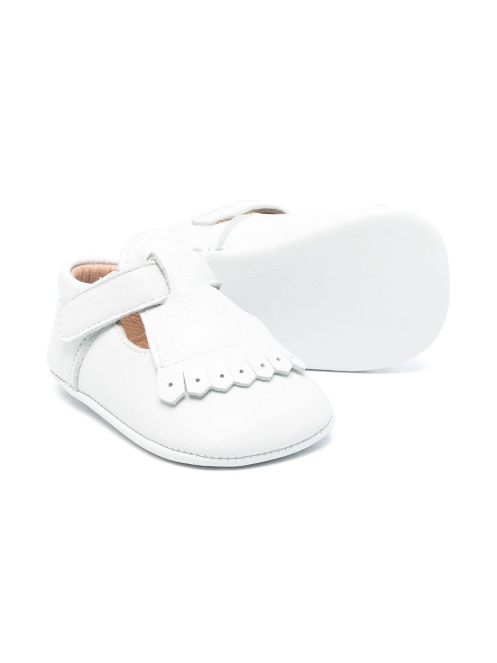 Scarpe primi passi per neonata Eli1957 bianco con soletta in pelle con logo - Rubino Kids