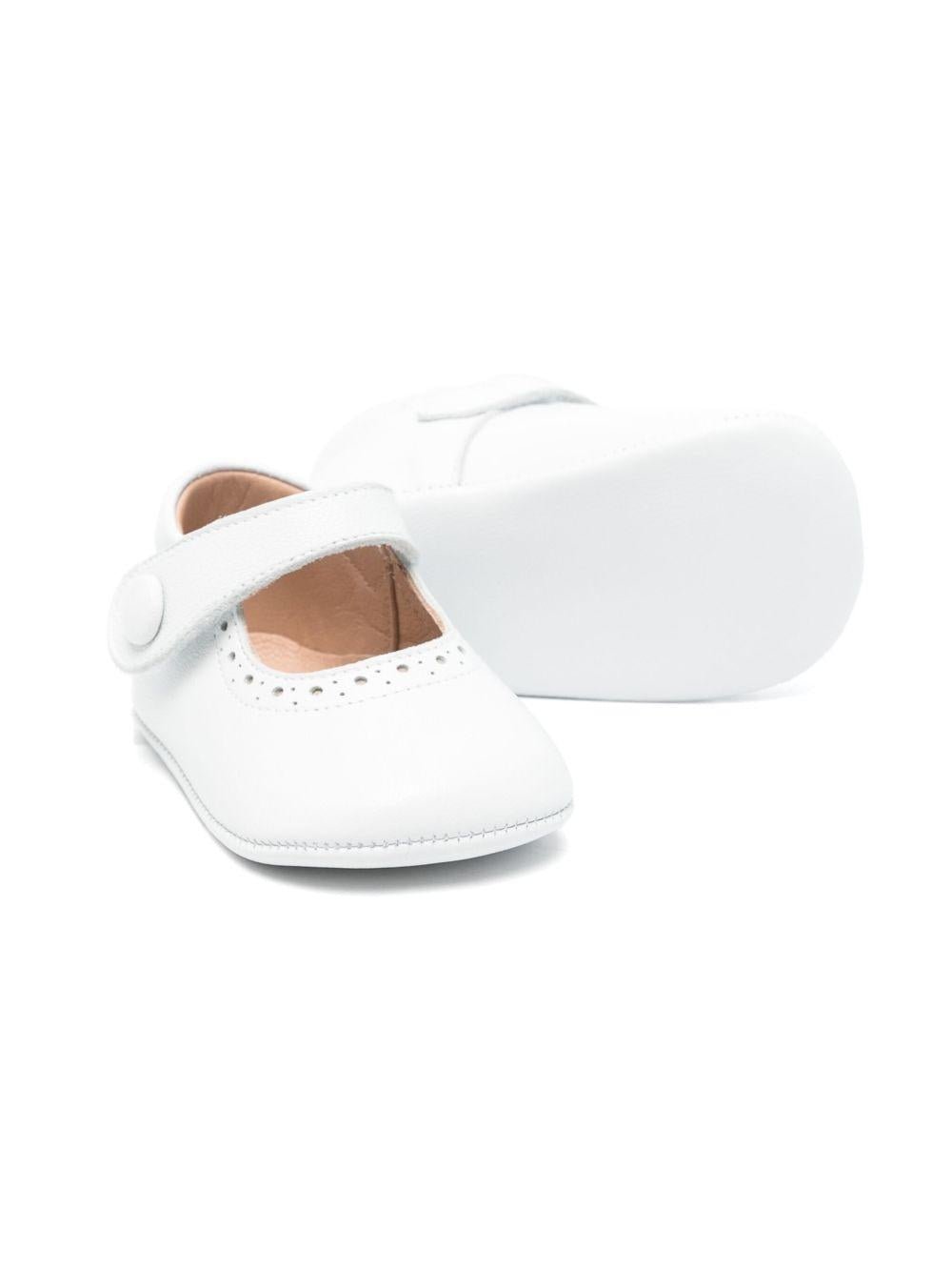 Scarpe primi passi per neonata Eli1957 bianco con soletta in pelle con logo - Rubino Kids