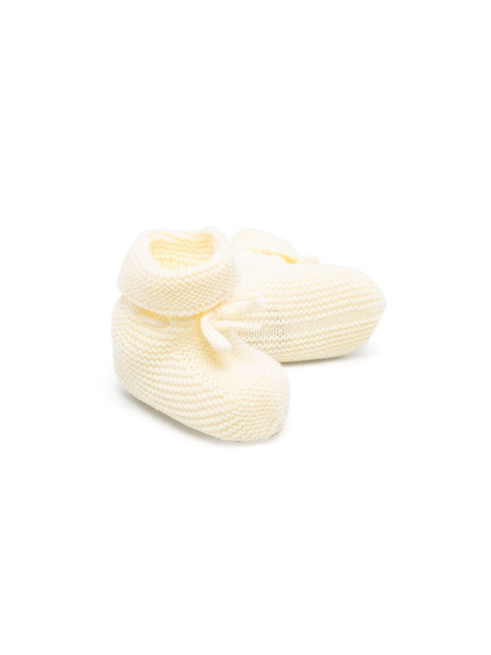 Scarpe primi passi per neonati Paz Rodriguez giallo lavorato a maglia - Rubino Kids